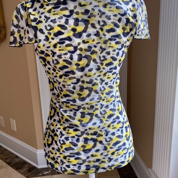 Women's I.N.C. Petite Short Sleeve Blouse Top Size Petite Small - Picture 4 of 5
